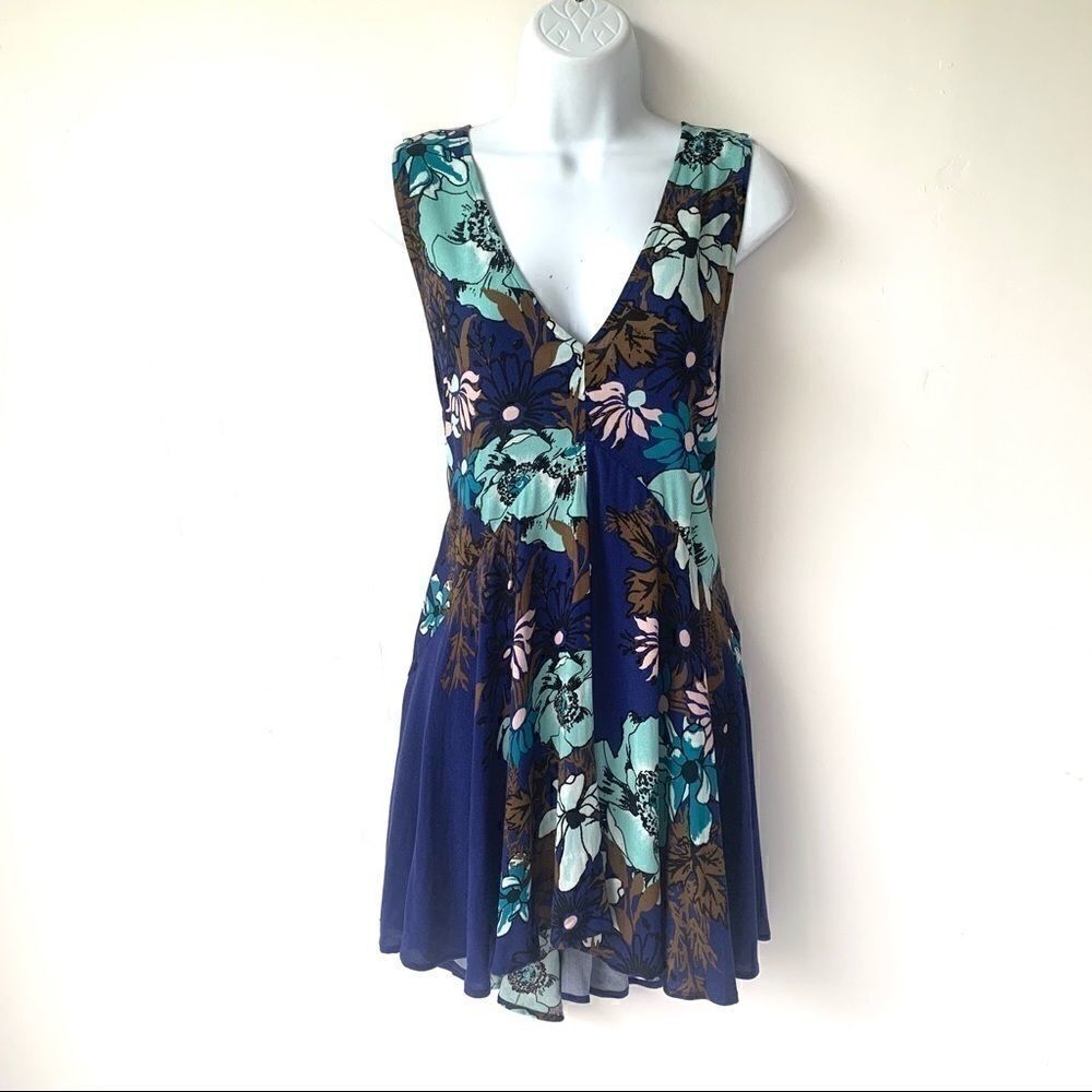 FREE PEOPLE FLORAL SWING DRESS TUNIC